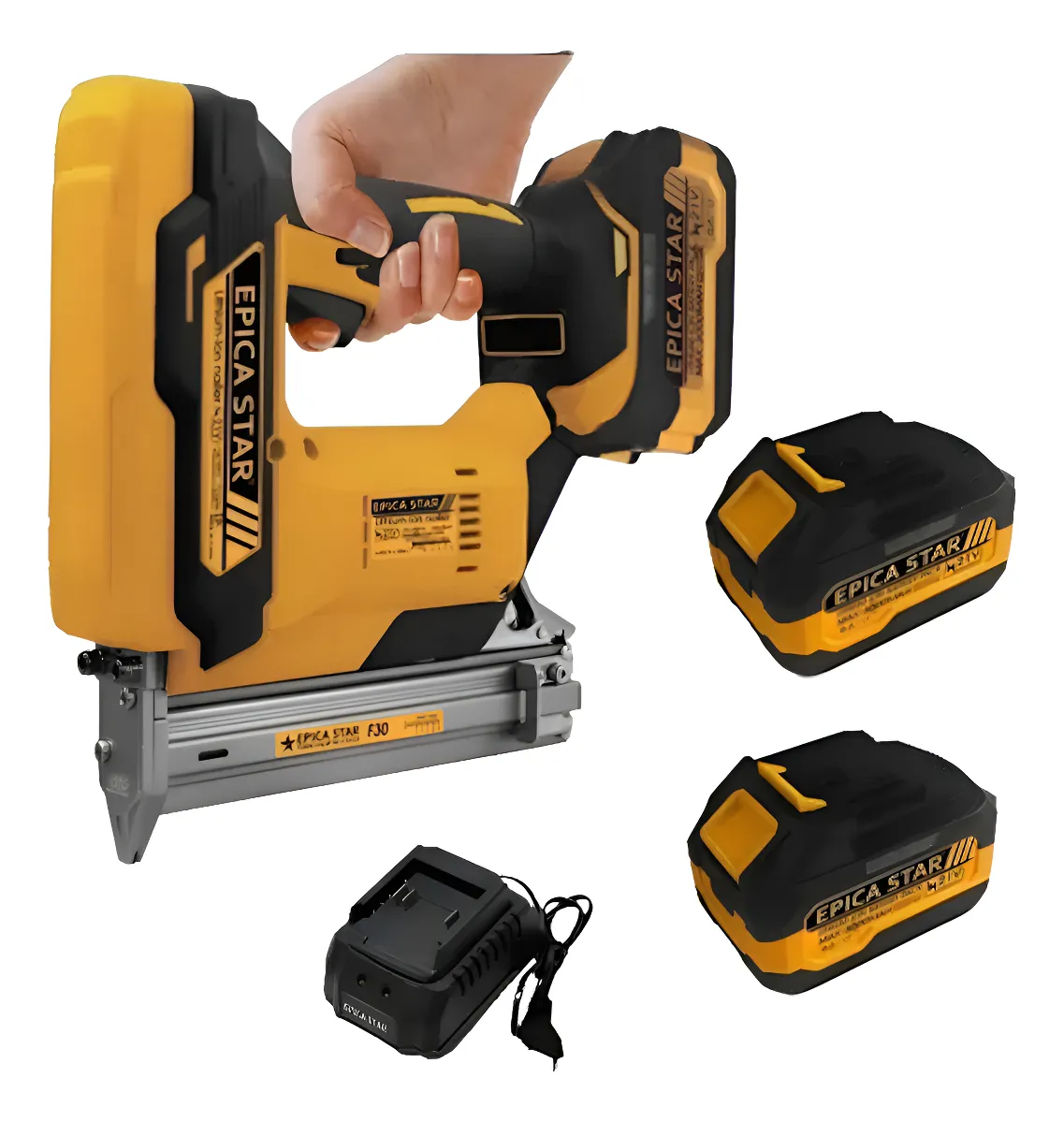 Pistola De Prego Sem Fio + 2 Baterias de 21v